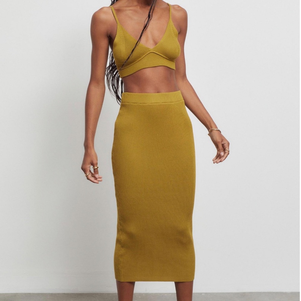 UO Jacqueline Cropped Top And Skirt Set